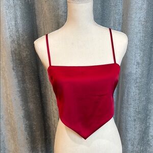 Red Satin Camisole Top